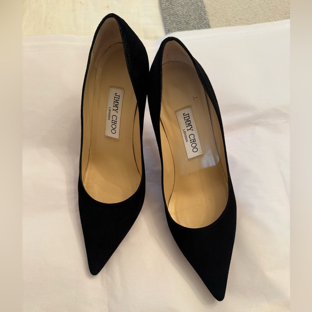 Jimmy Choo Black Suede Pumps